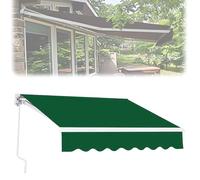 SAYEYBU Toldo RetráCtil Patio, Toldo Manual, Toldo Parasol con Manivela Manual, Toldo JardíN Patio con ProteccióN UV y Resistente Al Agua, para Terrazas, Patios, Exteriores,Forest Green,2m × 1.5m