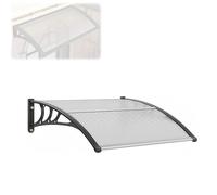 SAYEYBU Toldo y Marquesina Puerta Entrada, Marquesina Curva PláStico RíGido Abs y Policarbonato, ProteccióN contra Lluvia Y Rayos UV, para Traseras Porches Patios Ventanas,Transparente,100 * 120cm