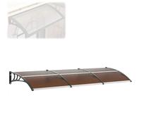 SAYEYBU Toldo y Marquesina Puerta Entrada, Marquesina Curva PláStico RíGido Abs y Policarbonato, ProteccióN contra Lluvia Y Rayos UV, para Traseras Porches Patios Ventanas,Amber,100 * 300cm