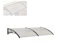 SAYEYBU Toldo y Marquesina Puerta Entrada, Marquesina Curva PláStico RíGido Abs y Policarbonato, ProteccióN contra Lluvia Y Rayos UV, para Traseras Porches Patios Ventanas,Transparente,100 * 200cm