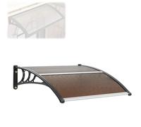 SAYEYBU Toldo y Marquesina Puerta Entrada, Marquesina Curva PláStico RíGido Abs y Policarbonato, ProteccióN contra Lluvia Y Rayos UV, para Traseras Porches Patios Ventanas,Amber,100 * 100cm