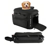 SAYEYBU TransportíN para Perros y Gatos en Motocicleta, Jaula PortáTil para Perros y Gatos en Motocicleta, Resistente a Intemperie para Portaequipaje o Asiento Pasajero, Capacidad 9 Kg,Negro