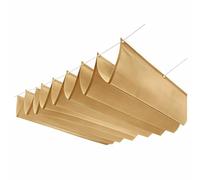 SAYEYBU Vela Sombra RetráCtil Tipo Ola, Toldo y PéRgola Ajustable para Patio, Lona Impermeable, Resistente a Desgarros y con ProteccióN UV, para JardíN, BalcóN y Playa,Sand,1 * 3m