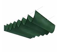 SAYEYBU Vela Sombra RetráCtil Tipo Ola, Toldo y PéRgola Ajustable para Patio, Lona Impermeable, Resistente a Desgarros y con ProteccióN UV, para JardíN, BalcóN y Playa,Verde,1.2 * 11M (W*L)