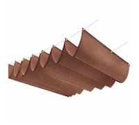 SAYEYBU Vela Sombra RetráCtil Tipo Ola, Toldo y PéRgola Ajustable para Patio, Lona Impermeable, Resistente a Desgarros y con ProteccióN UV, para JardíN, BalcóN y Playa,Marrón,1.2 * 10M (W*L)