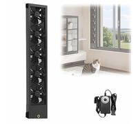 SAYEYBU Ventilador Extracción Ventana Retráctil, Ventilador Extracción Ventana Vertical, Instalación Empotrada Sin Necesidad Perforar Agujeros, Dormitorio Cocina, Velocidad Viento Ajustable,95~100cm