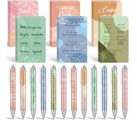 Sayglossy 24 Regalos Cristianos En Español Para Mujeres, Madre, Fe, Versículo Bíblico, Cuaderno, Iglesia (Boho, Oración)