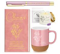 Sayglossy Juego de 4 regalos de coordinador del caos para mujeres y hombres, coordinador del caos, regalos de agradecimiento, cuaderno, taza de café, taza, vela perfumada, bolígrafo para profesores
