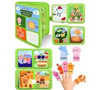 SAYHALO® Libro Montessori 1 Año - Busy Board con Tema de Las 4 Estaciones, Juguete Interactivo Montessori para Niños de 1 a 3 Años, 8 Páginas de Actividades Educativas