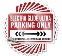 Saying Friends - Casco de fácil aplicación | Electra Glide Ultra Parking Only Cool Peel and Stick (8 x 12 cm)