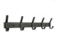 SAYONEYES Perchero de pared con 5 ganchos dobles para colgar, acero inoxidable SUS304 resistente de 15 pulgadas, acabado mate, impermeable, gancho de pared para entrada de baño