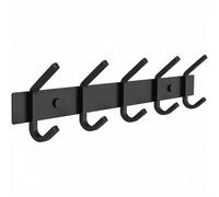 SAYONEYES Perchero de pared con 5 ganchos dobles para colgar, acero inoxidable SUS304 resistente de 15 pulgadas, acabado mate, impermeable, gancho de pared para entrada de baño