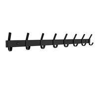 SAYONEYES - Perchero de pared negro mate, barra de acero inoxidable de 61 cm con 8 ganchos dobles, para recibidor, abrigos, sombreros, bolsos, toallas, albornoces, armario o baño