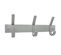 SAYONEYES Perchero montado en la pared con 3 ganchos para colgar - 9 pulgadas de acero inoxidable SUS304 resistente acabado cepillado impermeable - Perchero de pared para baño, cocina, entrada (plata)
