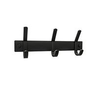 SAYONEYES Perchero montado en la pared con 3 ganchos para colgar - 9 pulgadas de acero inoxidable SUS304 resistente al agua acabado mate - Perchero de pared para baño, cocina, entrada (negro)