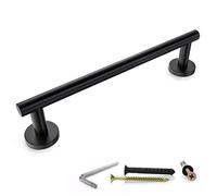 SAYONEYES Toallero Negro Mate de 12 Pulgadas para Pared de baño, toallero de Acero Inoxidable SUS304 montado en la Pared, Soporte de Toalla de una Sola Capa para baño, Cocina,
