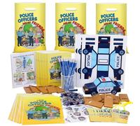 Saypacck 250 piezas/25 juegos de artículos del mes nacional de prevención del crimen, surtido de concienciación sobre la prevención del crimen a granel, oficiales de policía son mis amigos, regalos de