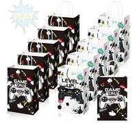 Saypacck 30 bolsas de regalo para fiestas de videojuegos, suministros de fiesta temática de jugadores, bolsa de papel con asa, regalos de fiesta de juegos para niñas y niños, fiesta de cumpleaños