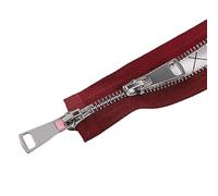 SAYTAK Cremallera Bidireccional Cremallera metálica con Doble Deslizador y Cierre automático, n.° 5, 60/70/80/90/100/120/150 cm(Wine Red,120cm)
