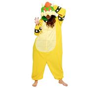 Sazac Bowser Onesie Kigurumi Mono Entero Onesie Disfraz Jumpsuit | (Mario Bros Kigurumi | para Niños y Adultos | Talla Única (155 - 180+ cm)