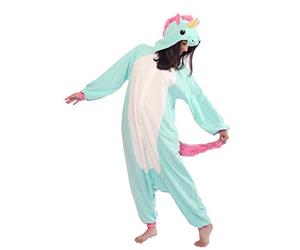 Sazac Unicornio Azul - Todo en un Disfraz para Adultos - Onesie Kigurumi