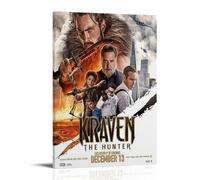 SAZOFJ Kraven The HunterPoster para dormitorio, lienzo estético, arte de pared, sala de estar, cuadro impreso, decoración familiar moderna, artista, baño, paisaje, marco estilo 60 x 90 cm