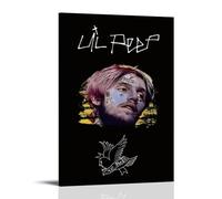 SAZOFJ Lil Peep Live ForeverPóster para dormitorio, lienzo estético, arte de pared, sala de estar, pintura impresa, decoración familiar moderna, artista, baño, paisaje, estilo marco, 60 x 90 cm