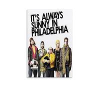 SAZOFJ Póster con texto en inglés «It's Always Sunny in Philadelphia» para dormitorio, lienzo estético, arte de pared, sala de estar, decoración familiar moderna, artista, baño, paisaje, estilo sin