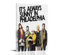SAZOFJ Póster con texto en inglés «It's Always Sunny in Philadelphia» para dormitorio, lienzo estético para pared, sala de estar, decoración familiar moderna, artista, baño, paisaje, estilo marco de
