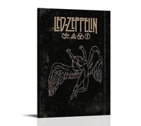 SAZOFJ Póster LED Zeppelin para dormitorio, lienzo estético, arte de pared, sala de estar, cuadro impreso, decoración familiar moderna, artista, baño, paisaje, marco estilo 50 x 75 cm