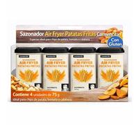 Sazonador Air Fryer Patatas fritas Carmencita, Sazonador Papas, Especias ideal para chips de patata, boniato o calabaza, Con Gluten, Contiene 4 unidades de 75 g
