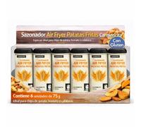 Sazonador Air Fryer Patatas fritas Carmencita, Sazonador Papas, Especias ideal para chips de patata, boniato o calabaza, Con Gluten, Contiene 6 unidades de 75 g
