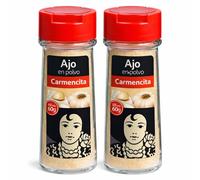 Sazonador Ajo en Polvo Carmencita, Ideal para dar un toque de sabor a guisos, sofritos, aderezos, carne y pescado, Formato en polvo, Sin Gluten, Contiene 6 unidades de 60 g