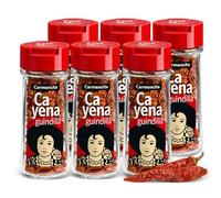 Sazonador Cayena Guindilla Carmencita, Sabor Picante Intenso, Ideal para salsas, sofritos y aliños de pastas, Formato en polvo, Sin Gluten, Contiene 6 unidades de 18 g
