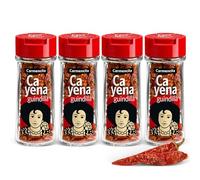 Sazonador Cayena Guindilla Carmencita, Sabor Picante Intenso, Ideal para salsas, sofritos y aliños de pastas, Formato en polvo, Sin Gluten, Contiene 4 unidades de 18 g