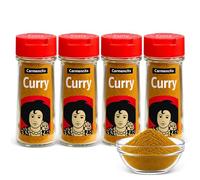Sazonador Curry Carmencita 43 g, Curry Molido, Ideal para carne de pollo o cordero, verdura, salsas y arroces, Puede contener trazas de gluten, mostaza, Contiene 4 unidades de 43 g