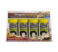 Sazonador Oregano Carmencita 8g, Oregano Molido, Ideal para pizzas, pastas, ensaladas y salsas, Aroma frescura y sabor mediterráneo a tus platos, Sin Gluten, Contiene 4 unidades de 8 g