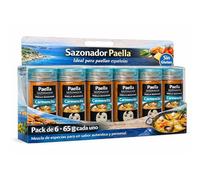 Sazonador Paella Carmencita, Sazonador paella Española, Mezcla de especias pensada para dar un toque personal y auténtico a tus paellas, Sin Gluten, Contiene 6 unidades de 65 g