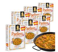 Sazonador Paellero Valenciana Carmencita, Especias para Paella carnes y verduras, Sin Gluten, Apto para 12 Raciones, Contiene 3 sobres de 4g cada, 6 Unidades