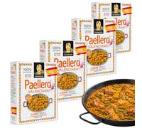 Sazonador Paellero Valenciana Carmencita, Especias para Paella carnes y verduras, Sin Gluten, Apto para 12 Raciones, Contiene 3 sobres de 4g cada, 4 Unidades