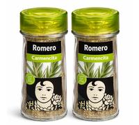Sazonador Romero Carmencita, Ideal para conejo, patatas, paellas y guisos, si infusionas con el agua de un asado de cordero, su aroma impregnará más la carne, Sin Gluten, Contiene 2 unidades de 25 g