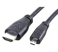 sb components Cable micro HDMI a HDMI Raspberry Pi para Raspberry Pi 5 / Pi 4/ 18Gbps de alta velocidad, 4K a 60Hz, 2160p, conjuntos de cable de audio y vídeo, 2 m, cable negro