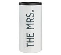 SB Desgin Studio Skinny Can Cooler Wedding Collection - Aislante delgado de acero inoxidable, 6 pulgadas de alto, The Mrs