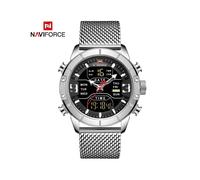 (SB) Reloj para hombre, marca de lujo superior, deportivo militar, de cuarzo, de acero inoxidable, LED,