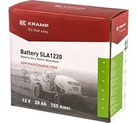 SBA2012KR - Batería de gel de arranque para tractor cortacésped, sellada, 12 V, 12 V, 20 Ah Kramp