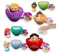 #sbabam Disney Princess Tea Party, Princesas Disney Muñecas, Pequeñas Muñequitas de la Sirenita Ariel, Rapunzel, Cenicienta y Blancanieves, 2 Piezas, Juegos para Niños de Edicola