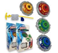 #sbabam Extreme Blade, Peonza Infantil con Efecto Metálico, Pack con 2 Sets Diferentes - Peonzas Rápidas y Precisas con Efecto Metálico para Desafíos con Amigos, Juegos para Niños +3 Años