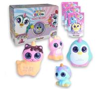Sbabam Funny Box Doki Squishy Sweet Message, Juegos para niños de quiosco, Juguetes Suaves con Ojos Brillantes para Regalo de niña, Pack de 3 Unidades, revelan Mensajes mágicos con luz (SWEETMEAZ TI)