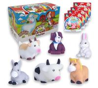 #sbabam Funny Box Jelly Planet Farm Friends, Juguetes para Mascotas Suaves y perfumados, 4 Unidades, Juegos para quiosco de periódico, Animales de Granja para Regalo de bebé