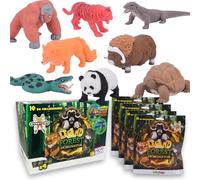 #sbabam Funny Box Legend of Animals Forest Dominator, Animales de Juguete para Niños, 4 Piezas, Juegos Infantiles de Quiosco, Muñecos Suaves Extensibles Panda, Tigre y Otros con Efectos Especiales